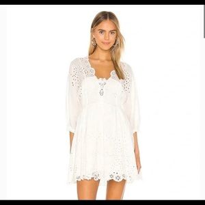 Free People lotti boho lace up eyelet dress, brand new with tags